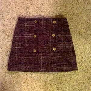 Button up mini skirt